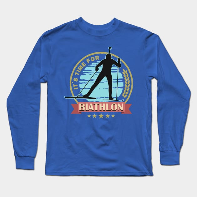 Biathlon Sport Sport Winter Sports Long Sleeve T-Shirt by Hariolf´s Mega Store